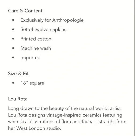 2023 Lou Rota twelve Days of Christmas napkin set of 12 - Picture 8 of 14